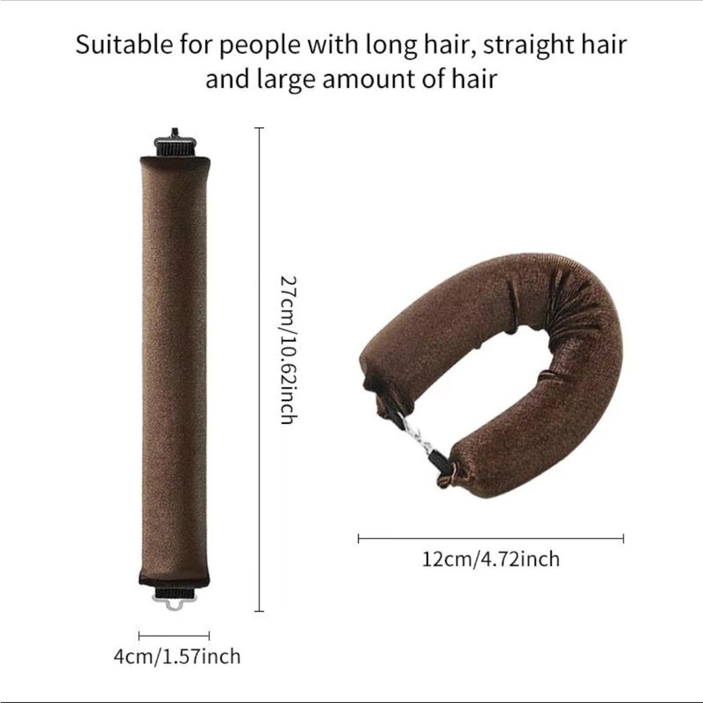 Heatless Curler Bundle 6 Jumbo Velvet Rollers, 6 satin flex rods, 2 hair wraps - Picture 5 of 15